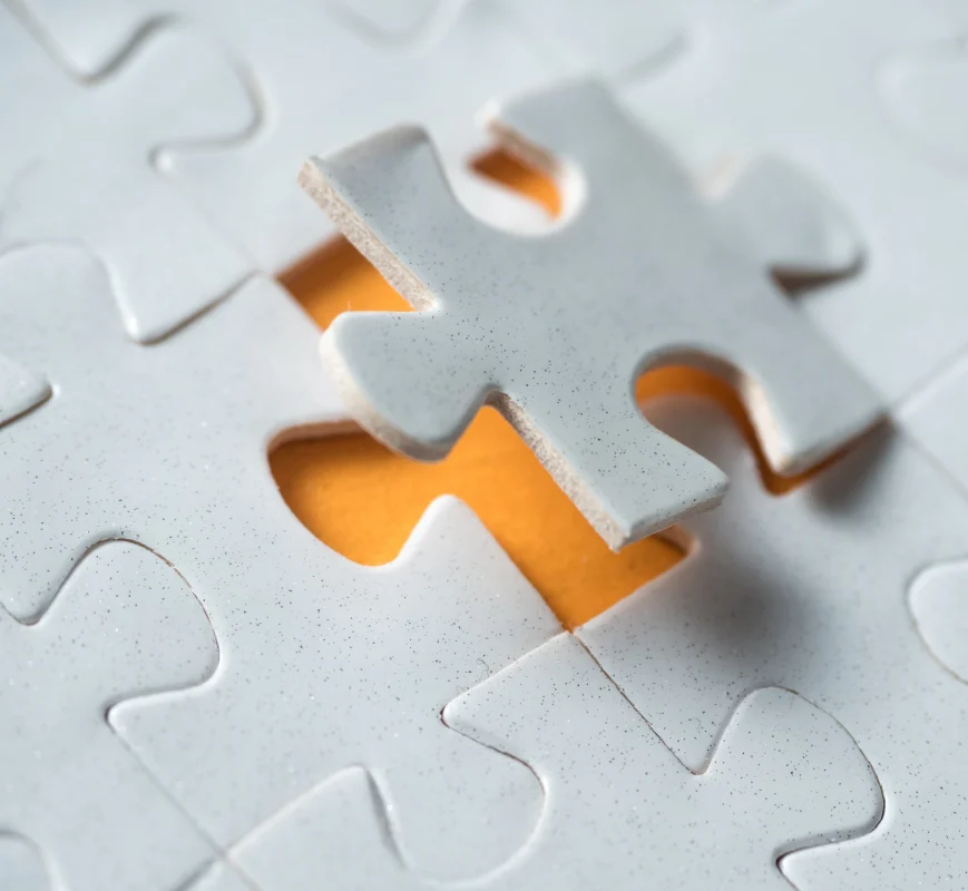 a4 (2) A white puzzle piece missing from the center of it.