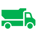 green color truck icon