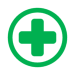 a medical cross sign icon