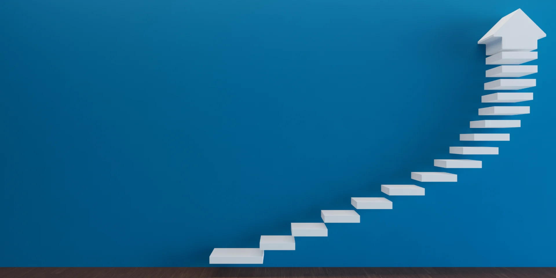 home-33 A blue wall with steps going up the side.